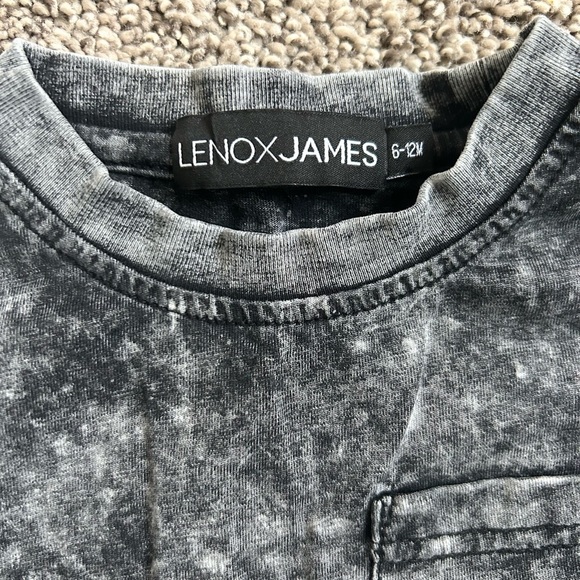 LENOX JAMES STONEWASH POCKET TEE - CHARCOAL - Picture 4 of 4